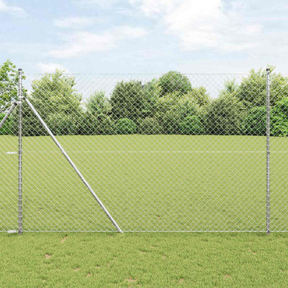 Chain Link Fence Silver