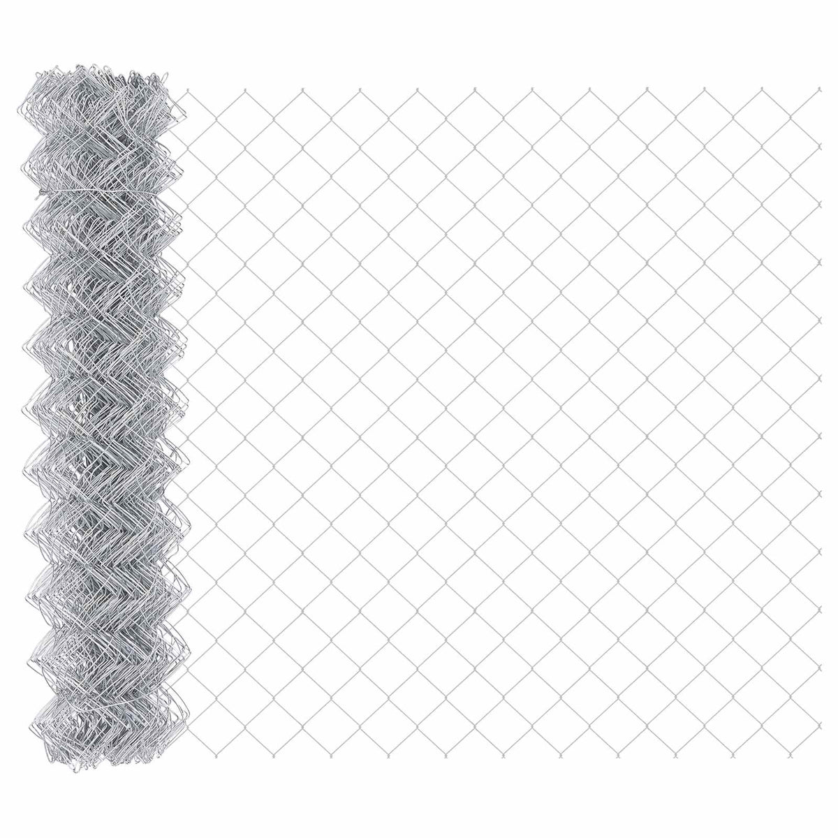 Chain Link Fence 10 x 1.4 m Galvanised steel Silver