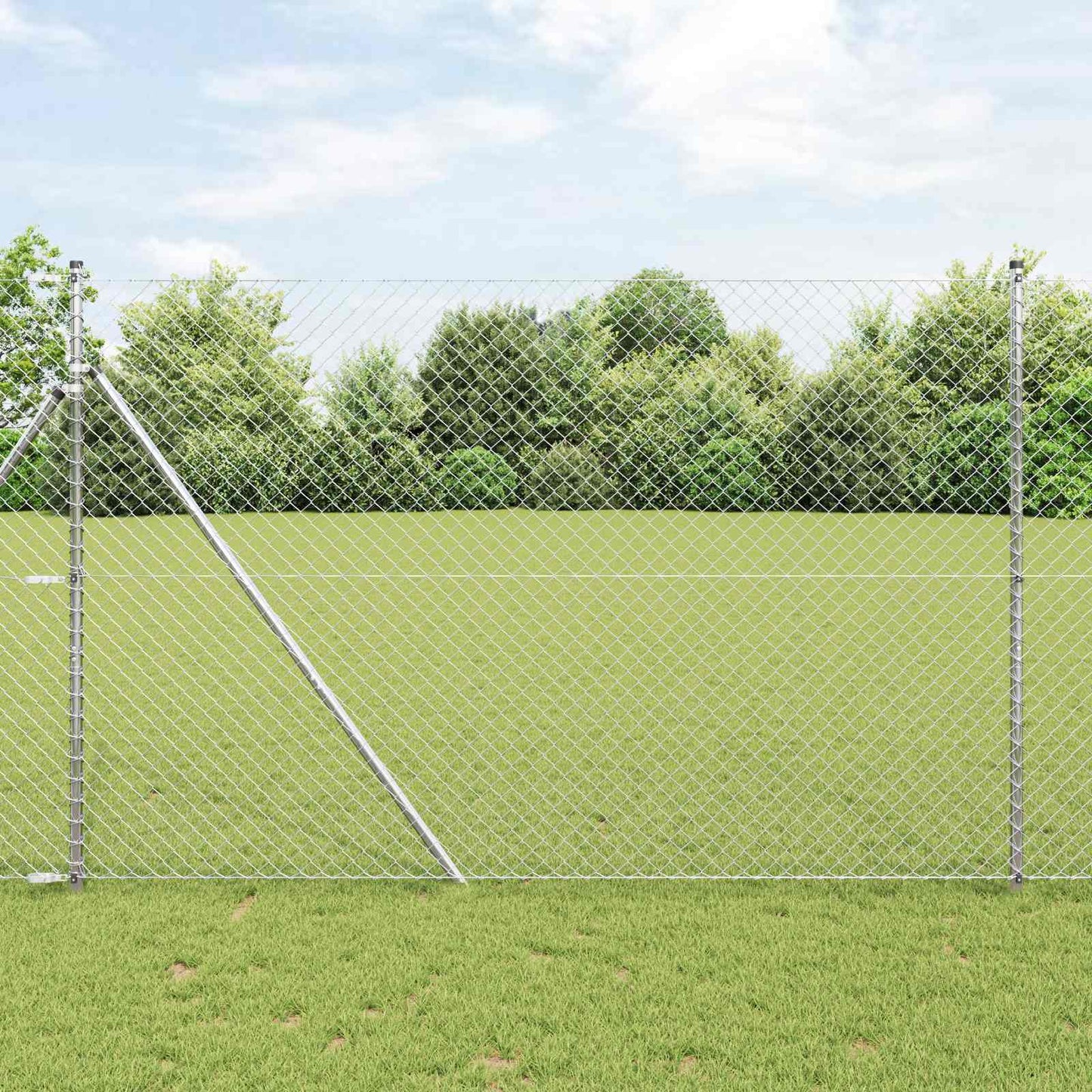 Chain Link Fence Silver