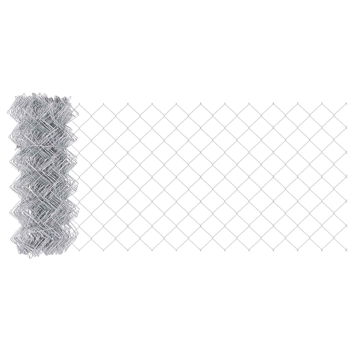 Chain Link Fence 25 x 0.6 m Galvanised steel Silver