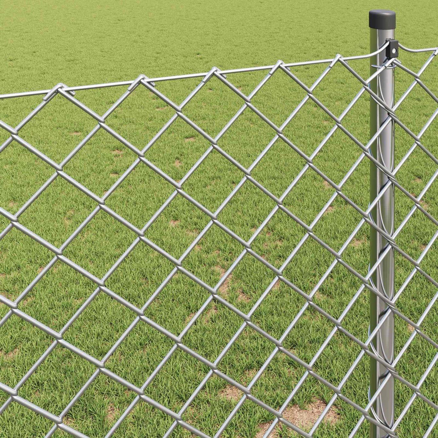 Chain Link Fence Silver 25 x 0.4 m Galvanised steel
