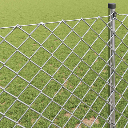 Chain Link Fence Silver 25 x 0.4 m Galvanised steel