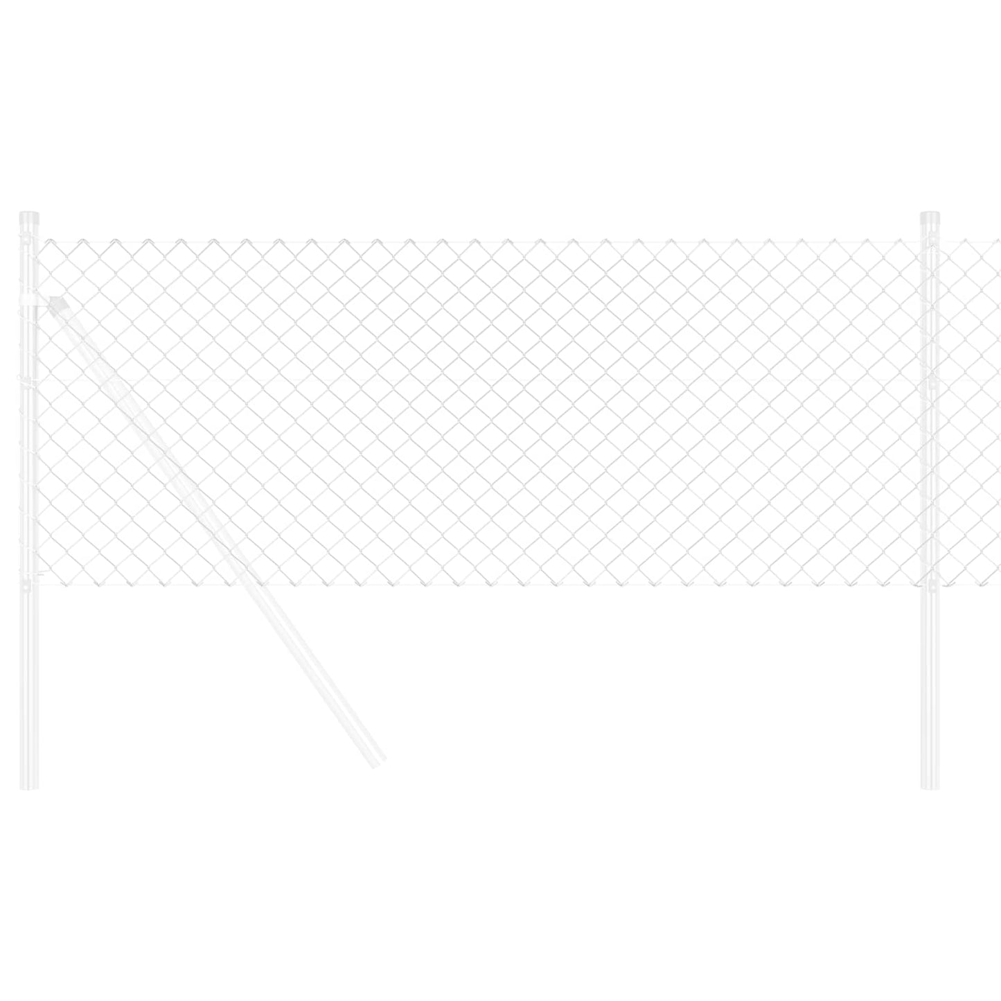 Chain Link Fence Silver 25 x 0.4 m Galvanised steel