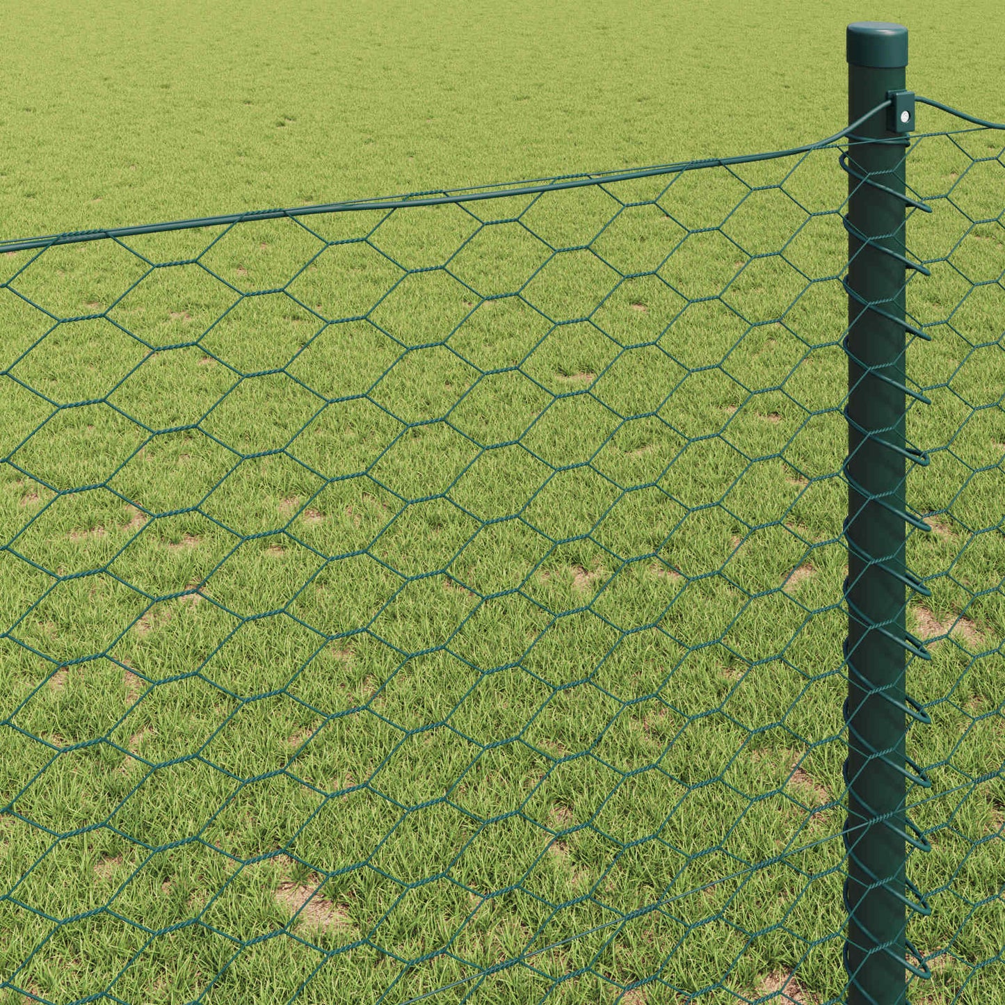 Hexagon Fence Green 0.5 x 10 m PVC