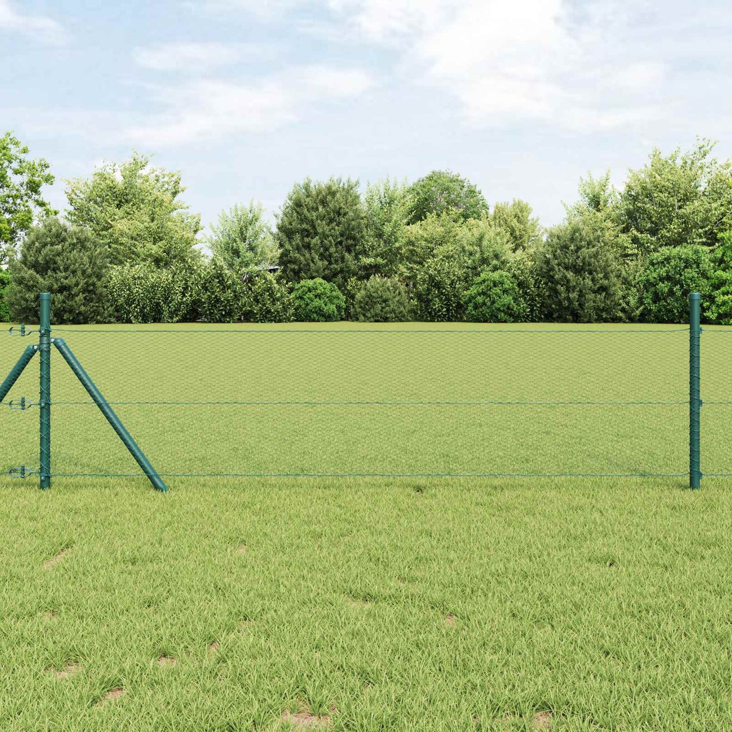 Hexagon Fence Green 0.6 x 10 m PVC