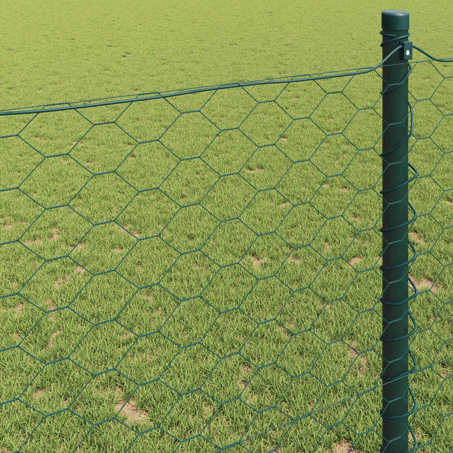 Hexagon Fence Green 0.6 x 10 m PVC