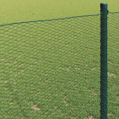 Hexagon Fence Green 1.4 x 10 m PVC