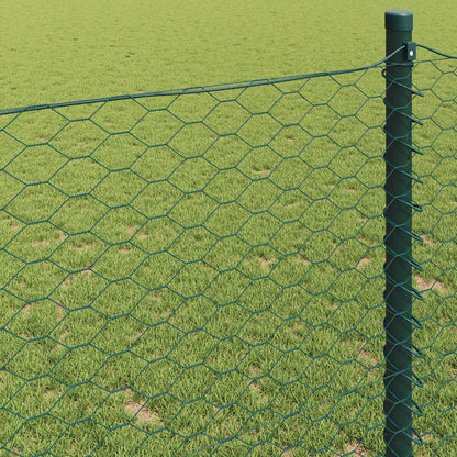 Hexagon Fence Green 1.4 x 10 m PVC