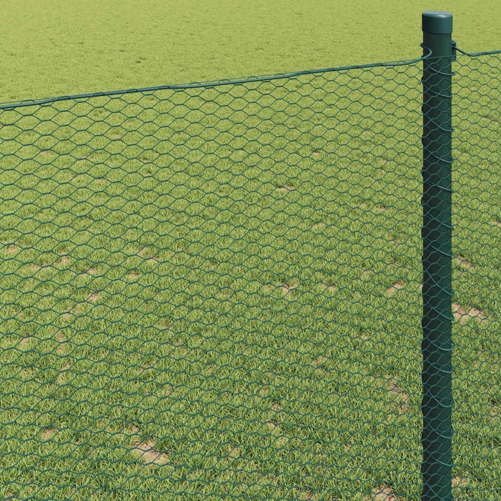 Hexagon Fence Green 1.5 x 10 m PVC