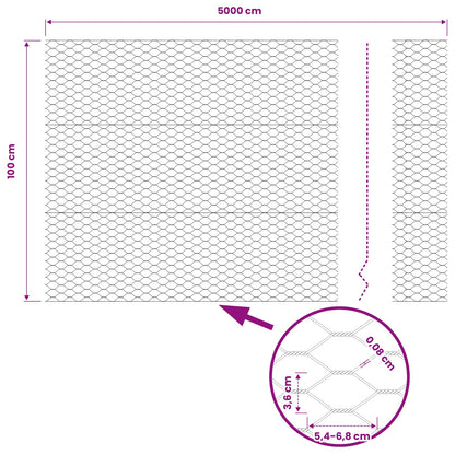 Hexagon Fence Green 1 x 50 m PVC