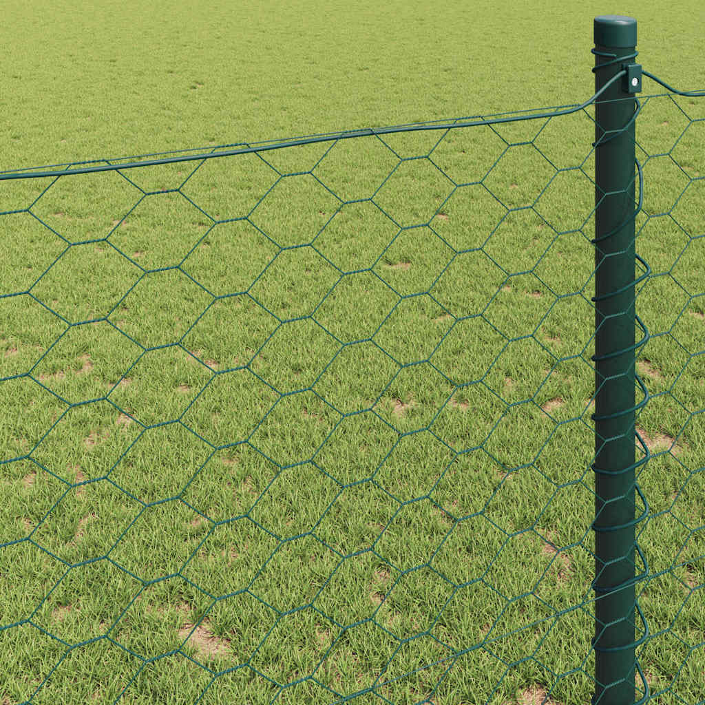 Hexagon Fence 0.4 x 100 m PVC Green