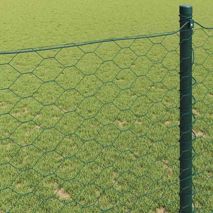 Hexagon Fence 0.4 x 100 m PVC Green