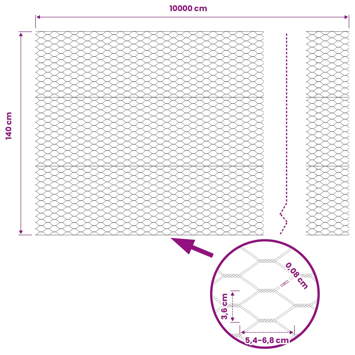 Hexagon Fence Green 1.4 x 100 m PVC