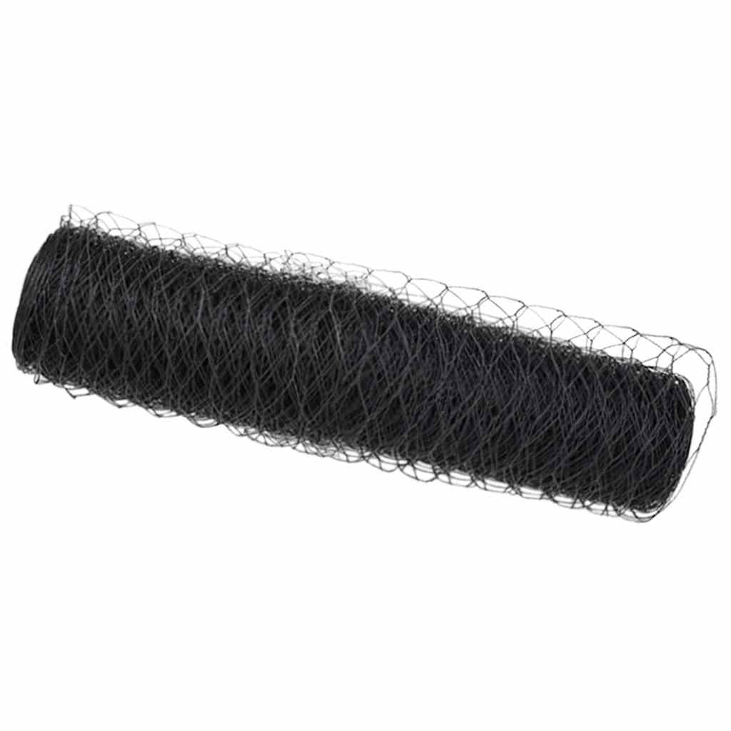 Hexagon Fence Grey 0.6 x 10 m PVC