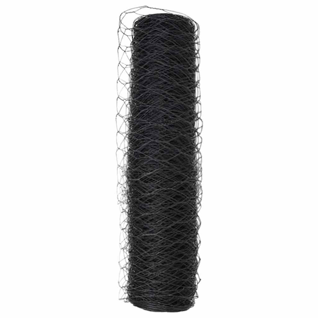 Hexagon Fence Grey 0.6 x 10 m PVC