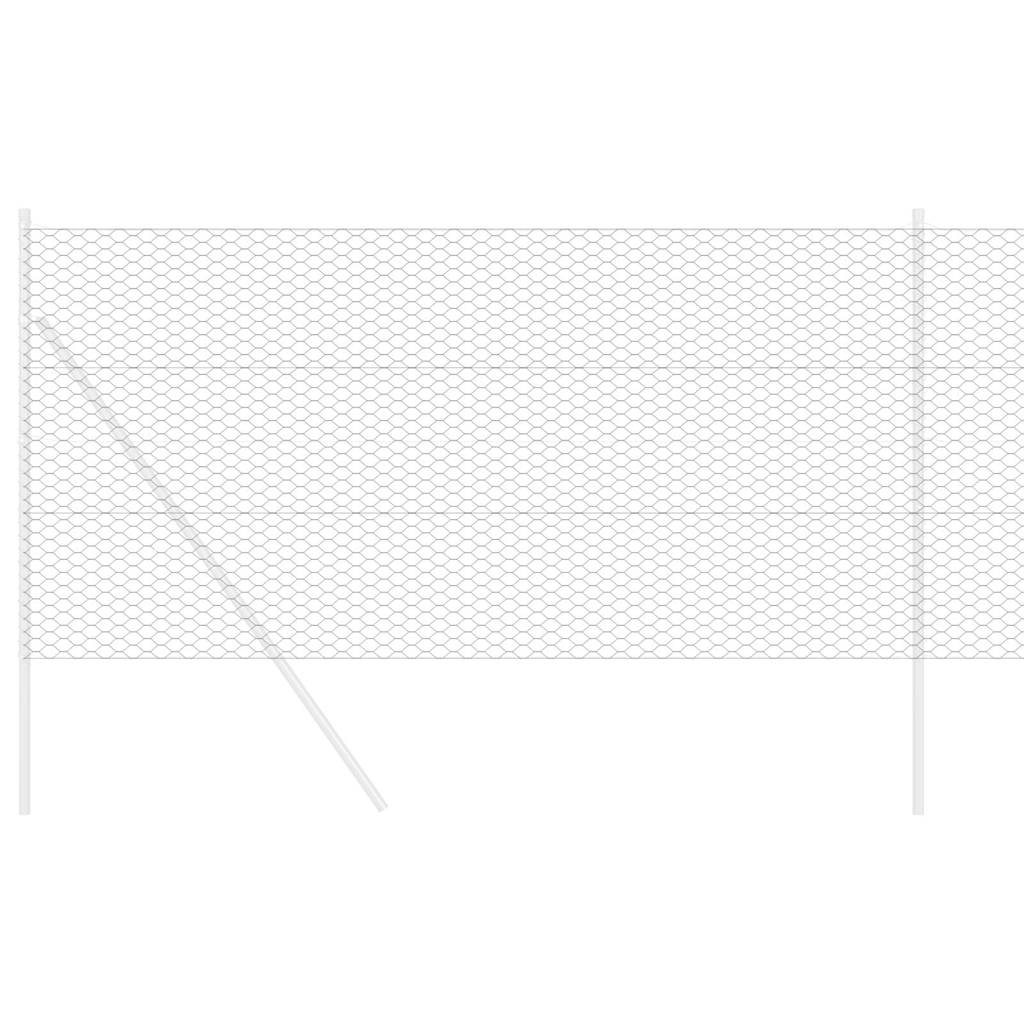 Hexagon Fence Grey 1 x 10 m PVC