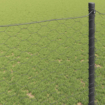 Hexagon Fence Grey 1.5 x 50 m PVC
