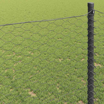 Hexagon Fence 0.5 x 100 m PVC Grey
