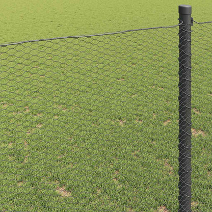 Hexagon Fence Grey 1 x 100 m PVC