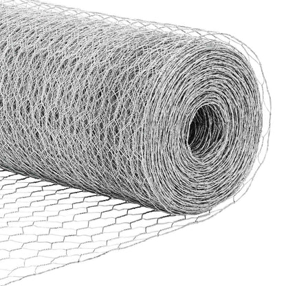 Hexagon Fence Silver 0.4 x 10 m Galvanised steel