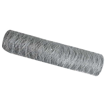 Hexagon Fence Silver 0.4 x 10 m Galvanised steel