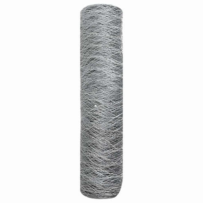 Hexagon Fence Silver 0.4 x 10 m Galvanised steel