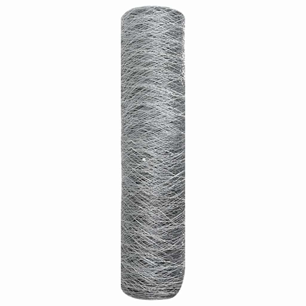 Hexagon Fence Silver 0.8 x 10 m Galvanised steel