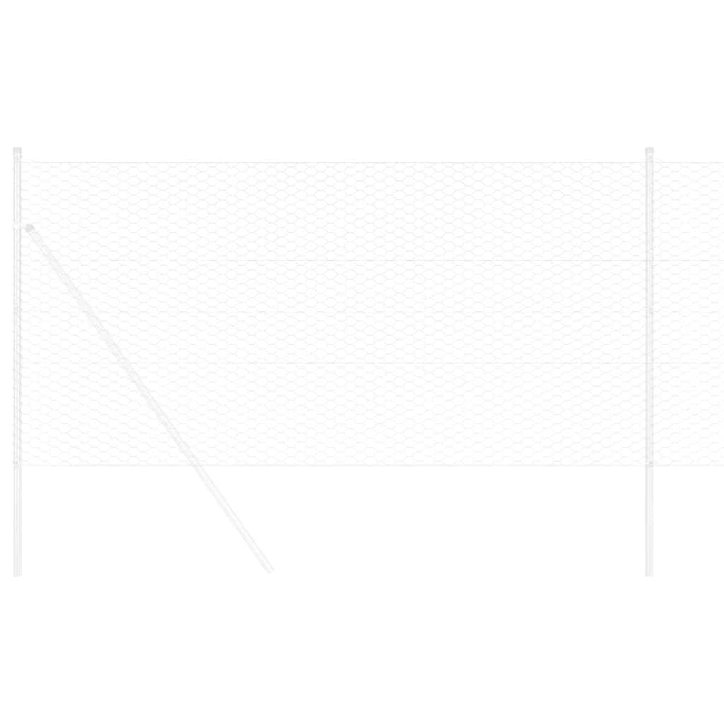 Hexagon Fence Silver 0.8 x 10 m Galvanised steel