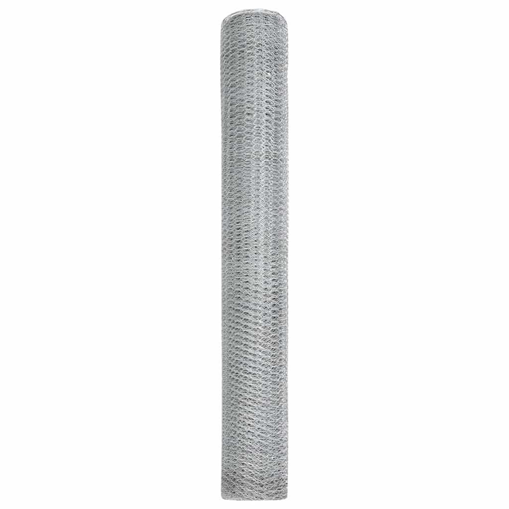 Hexagon Fence Silver 1.2 x 10 m Galvanised steel