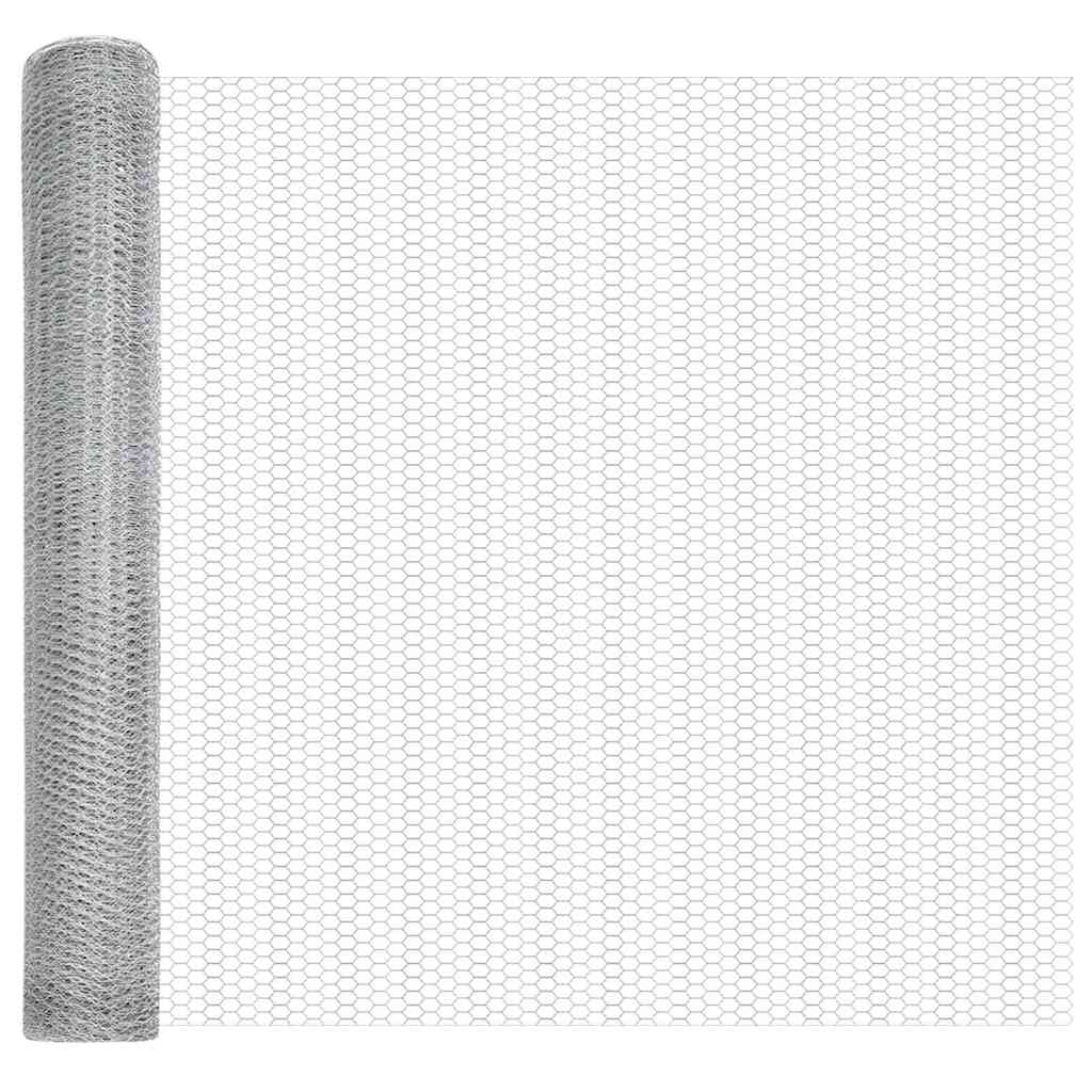 Hexagon Fence Silver 1.4 x 10 m Galvanised steel