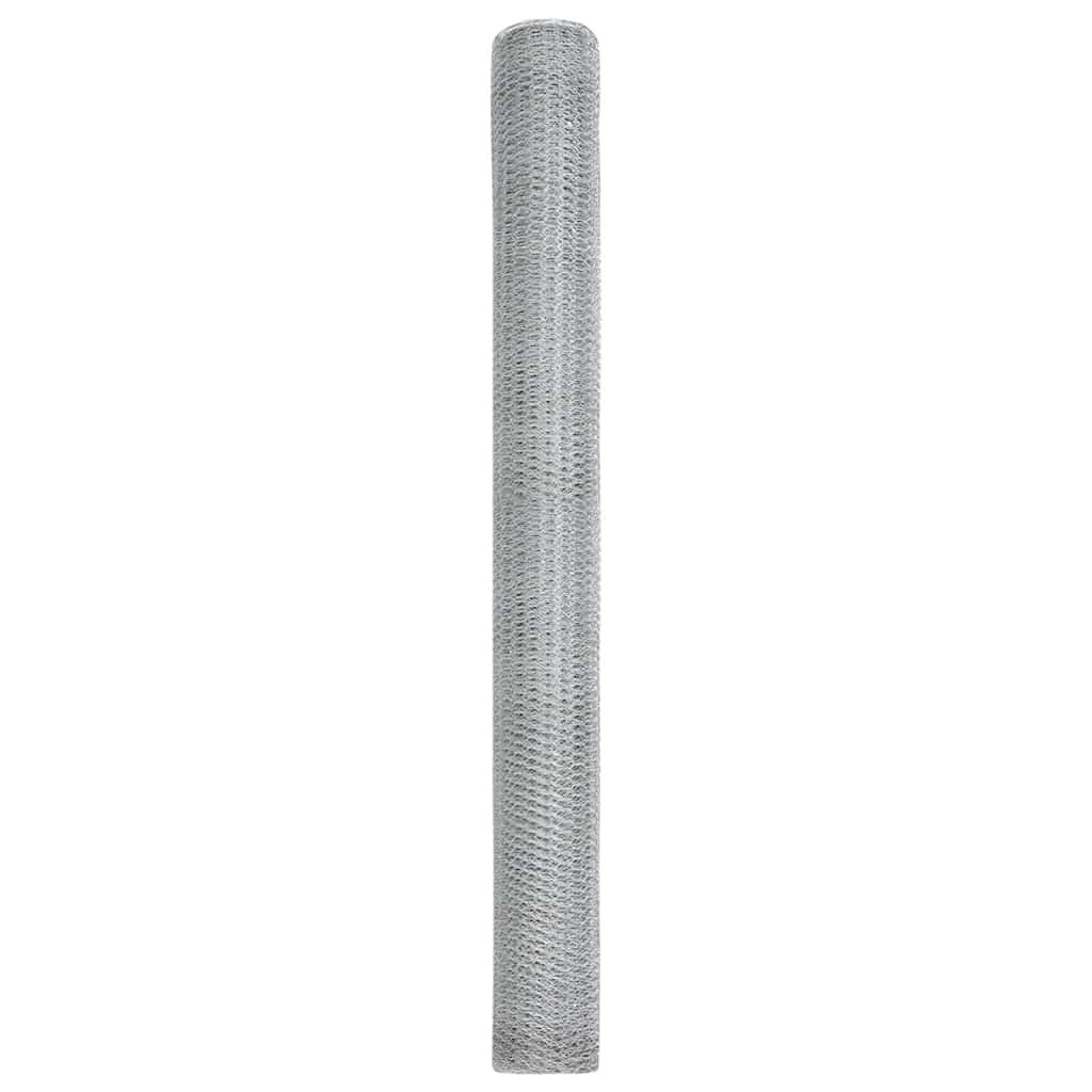 Hexagon Fence Silver 1.5 x 10 m Galvanised steel