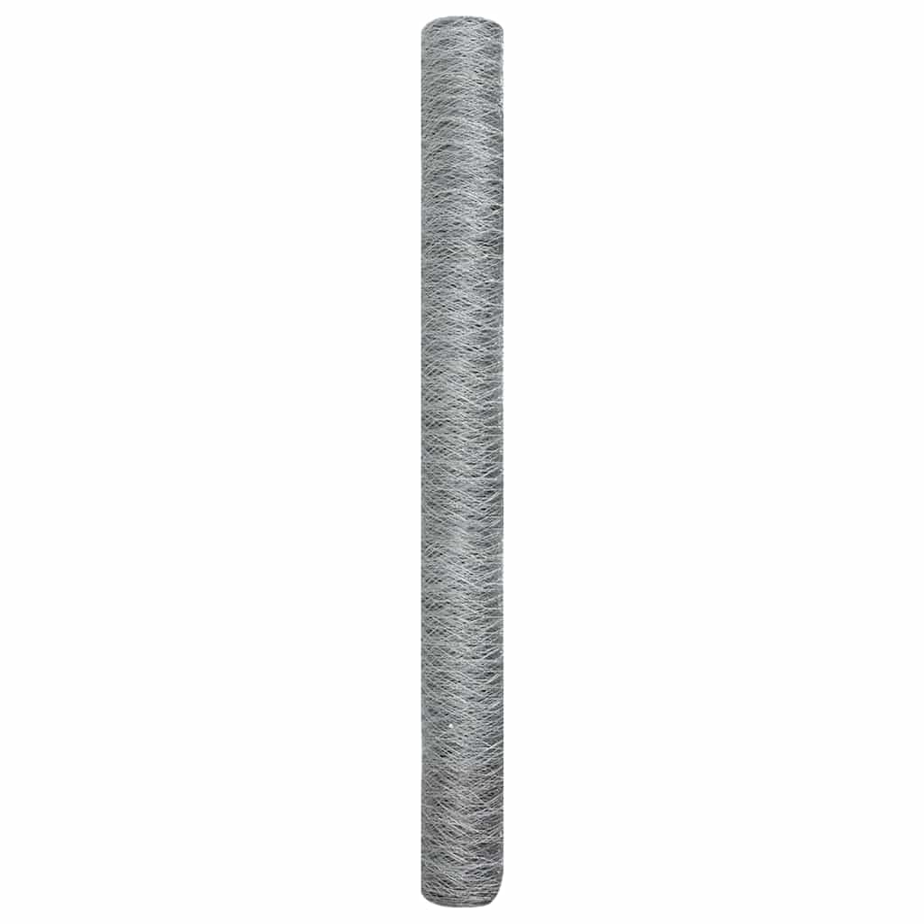 Hexagon Fence Silver 1.5 x 10 m Galvanised steel