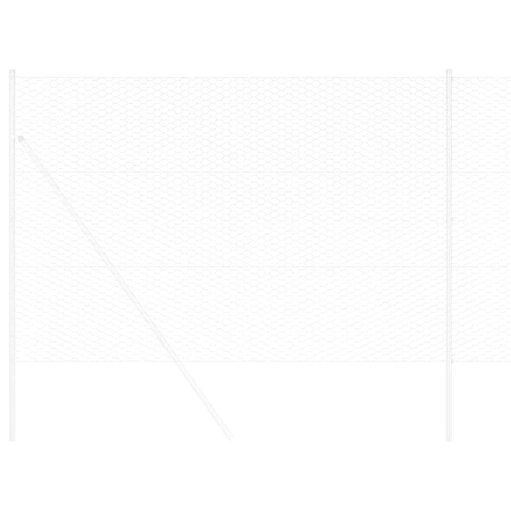 Hexagon Fence Silver 1.6 x 25 m Galvanised steel