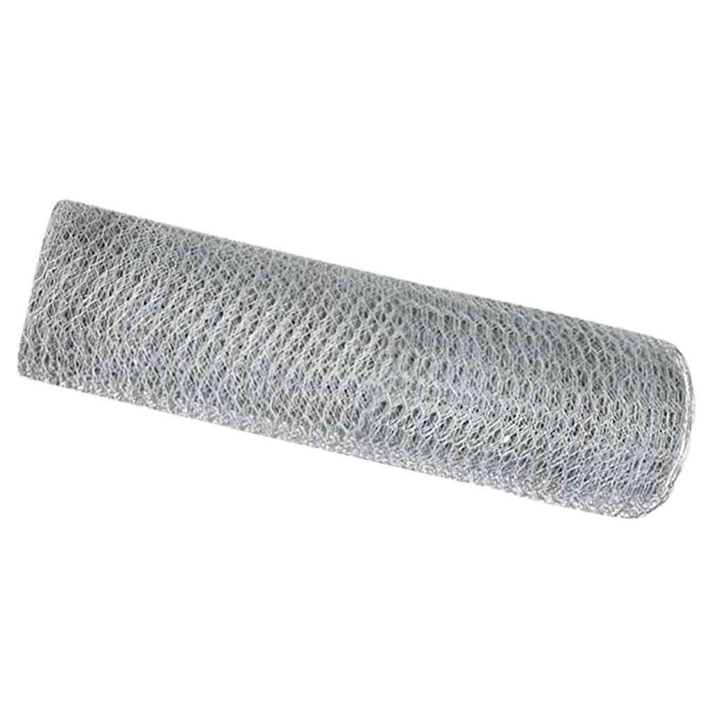 Hexagon Fence Silver 0.4 x 50 m Galvanised steel