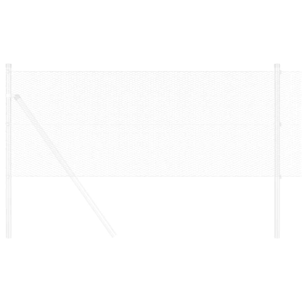 Hexagon Fence Silver 0.4 x 50 m Galvanised steel