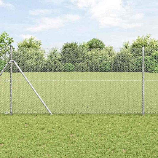 Hexagon Fence 1 x 50 m Galvanised steel Silver