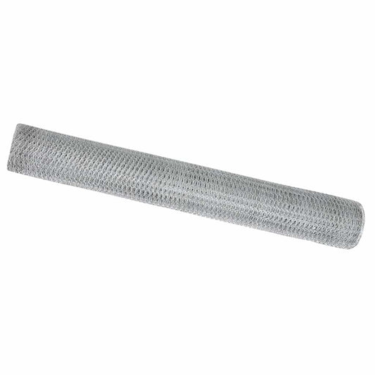 Hexagon Fence 1 x 50 m Galvanised steel Silver