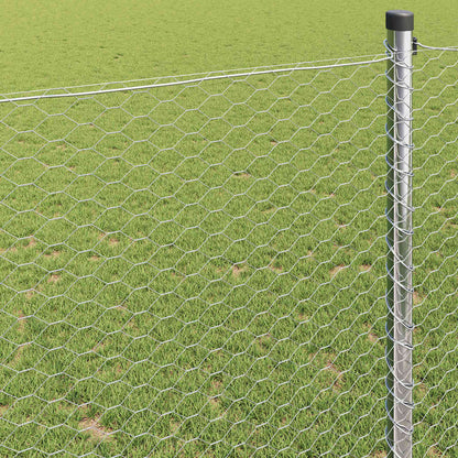 Hexagon Fence Silver 1.4 x 50 m Galvanised steel