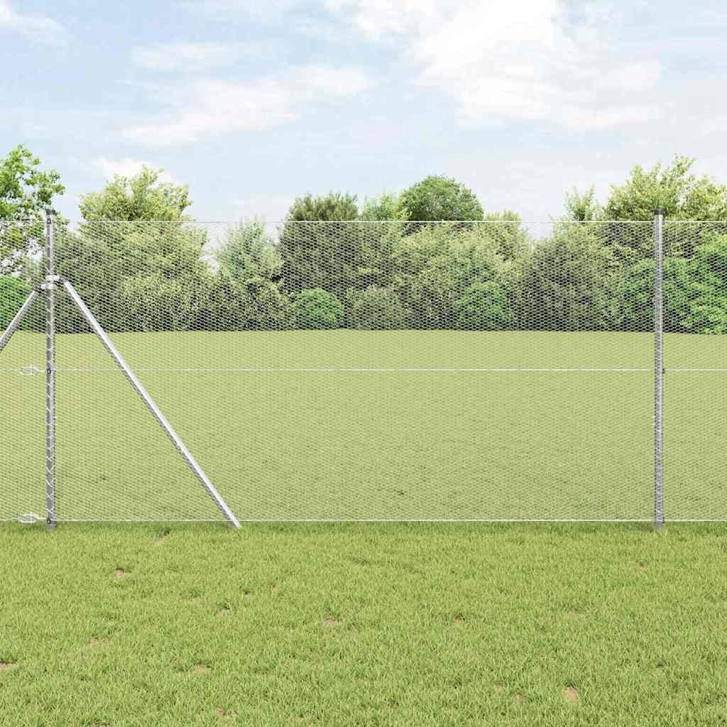 Hexagon Fence Silver 1.4 x 50 m Galvanised steel