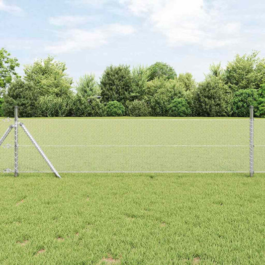 Hexagon Fence 0.6 x 100 m Galvanised steel Silver
