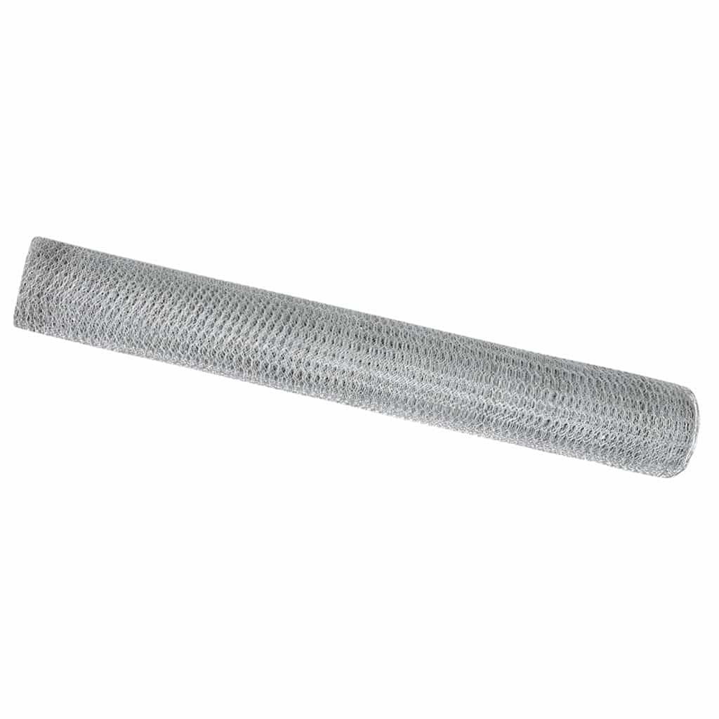 Hexagon Fence Silver 1 x 100 m Galvanised steel