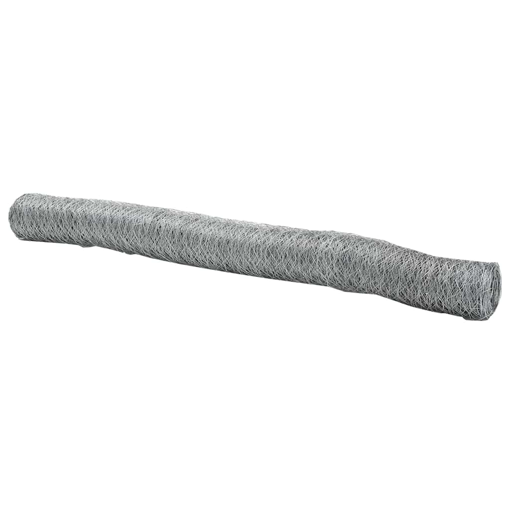 Hexagon Fence Silver 1 x 100 m Galvanised steel