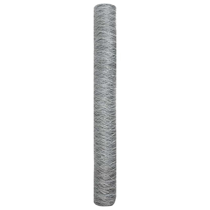 Hexagon Fence Silver 1 x 100 m Galvanised steel