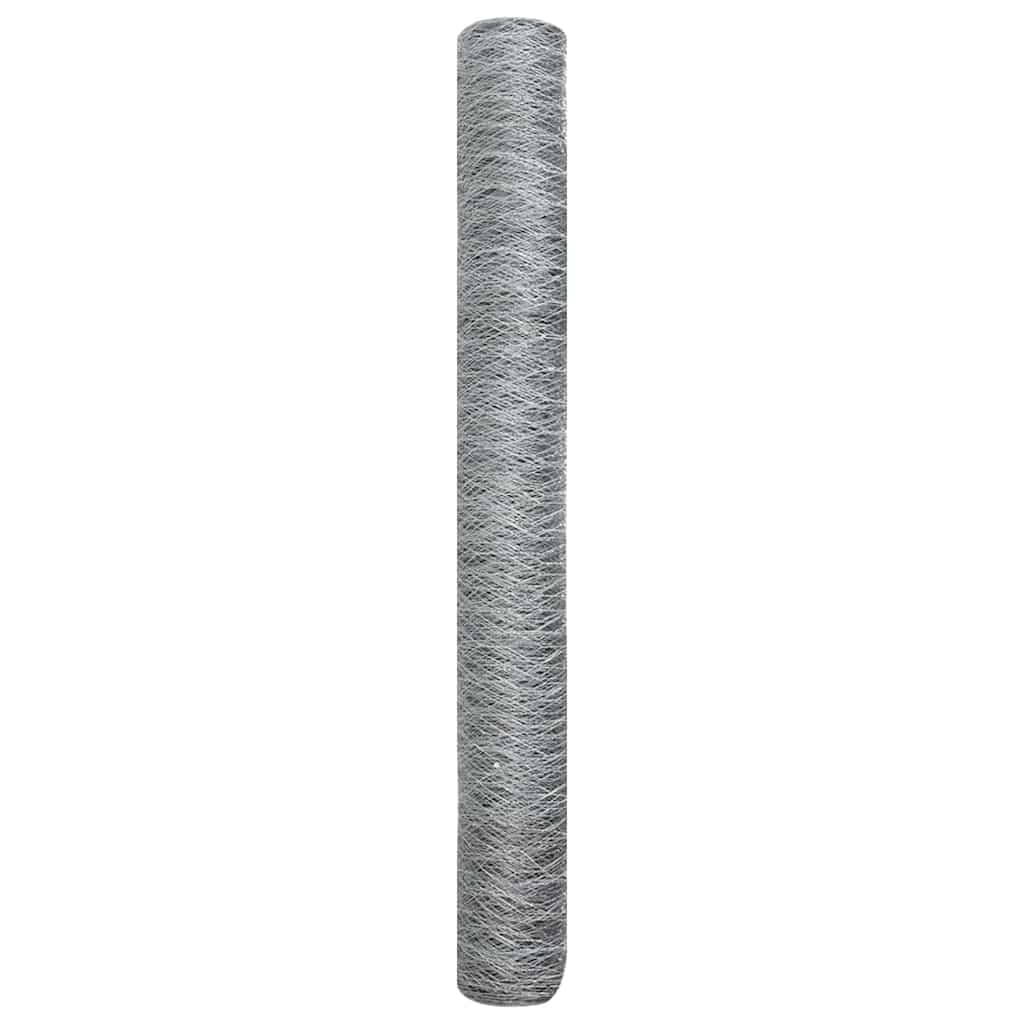 Hexagon Fence Silver 1 x 100 m Galvanised steel