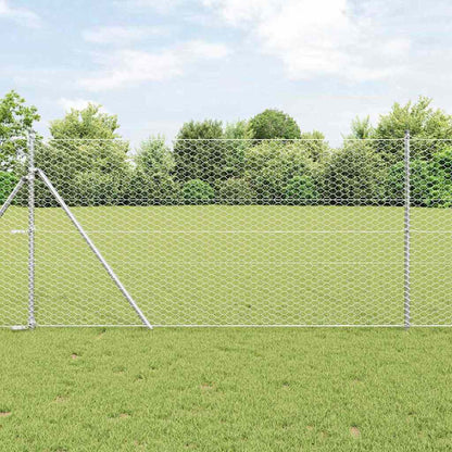 Hexagon Fence Silver 1.4 x 100 m Galvanised steel