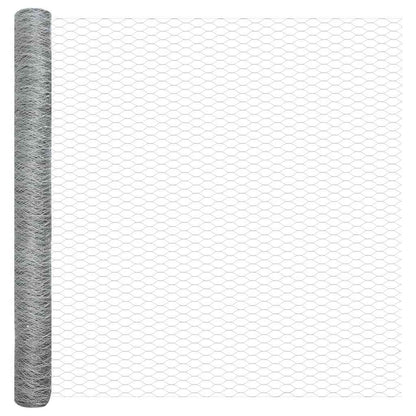 Hexagon Fence Silver 1.5 x 100 m Galvanised steel