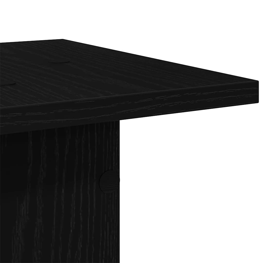 Plant Stand 2 pcs Black Oak 30 x 30 x 80 cm Engineered wood