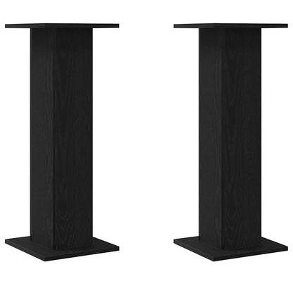 Plant Stand 2 pcs Black Oak 30 x 30 x 80 cm Engineered wood