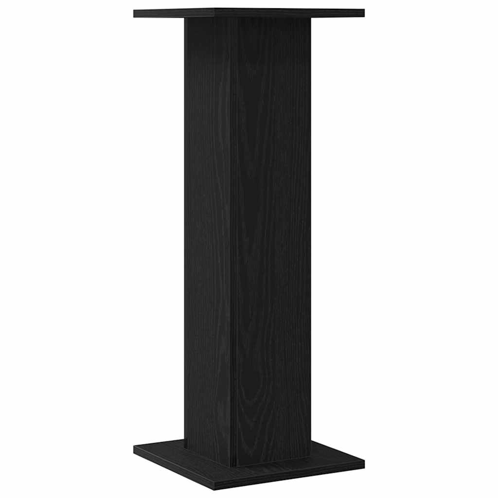 Plant Stand 2 pcs Black Oak 30 x 30 x 80 cm Engineered wood