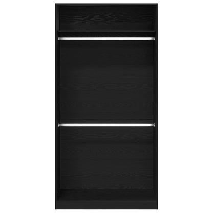 Wardrobe Black Oak 100 x 50 x 200 cm Engineered Wood